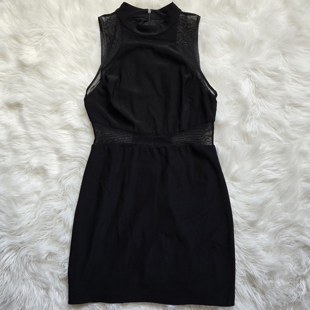 Banites Sheer Bodycon Mesh Panel Dress Size 10